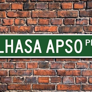 Lhasa Apso, amante de Lhasa Apso, letrero de Lhasa Apso, letrero de calle personalizado, letrero de metal de calidad, letrero de dueño de perro, amante de los perros