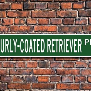Curly-Coated Retriever, Curly-Coated Retriever Gift, Curly-Coated Retriever Sign, Custom Street Sign, Quality Metal Sign, Gift, Dog Gift