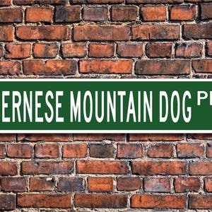 Bernese Mountain Dog, Bernese Mountain Dog Gift, Bernese Mountain Dog Sign, Dog Lover Gift, Custom Street Sign, Quality Metal Sign,