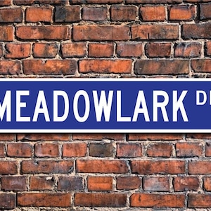 Meadowlark, Meadowlark Gift, Meadowlark Sign, Meadowlark decor, Meadowlark lover, grassland bird, Custom Street Sign, Quality Metal Sign