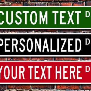 Señales de tráfico personalizadas, Señal de tráfico a medida, Letreros metálicos personalizados, Crea tu propio letrero de calle, Letrero de calle personalizado, Letrero metálico de calidad imagen 3