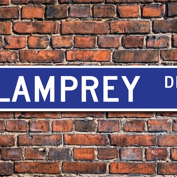 Lamprey, Lamprey Gift, Lamprey Sign, Lamprey decor, Lamprey lover, kaakloze vis, trechter mond, Aangepast Straatteken, Kwaliteit Metalen teken