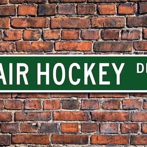 Air Hockey, Air Hockey Gift, Air Hockey Sign, Air Hockey Fan, Air Hockey lover, table hockey game, Custom Street Sign, Quality Metal Sign