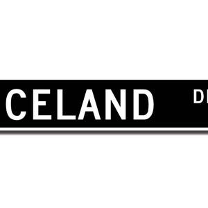 Iceland Sign, Iceland Wall Decor, Iceland Gift, Iceland Souvenir Sign, Iceland Keepsake, Iceland Custom Street Sign, Quality Metal Sign image 2