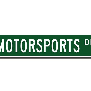 Motorsports, Motorsports Sign, Motorsports Fan, Motorsports Gift, Stock Car Racing, Indy Car Racing, Custom Street Sign, Quality Metal Sign image 2