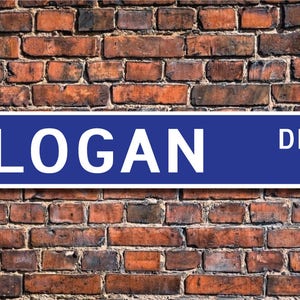 Logan, Logan Sign, Logan Gift, Logan Decor, Child Gift, Grandchild Gift, Logan Birthday Gift, Custom Street Sign, Quality Metal Sign