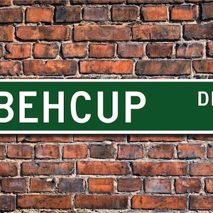 Behcup, Behcup Gift, Behcup Sign, putting balls through goal, similar to golf, Behcup player, Custom Street Sign, Quality Metal Sign