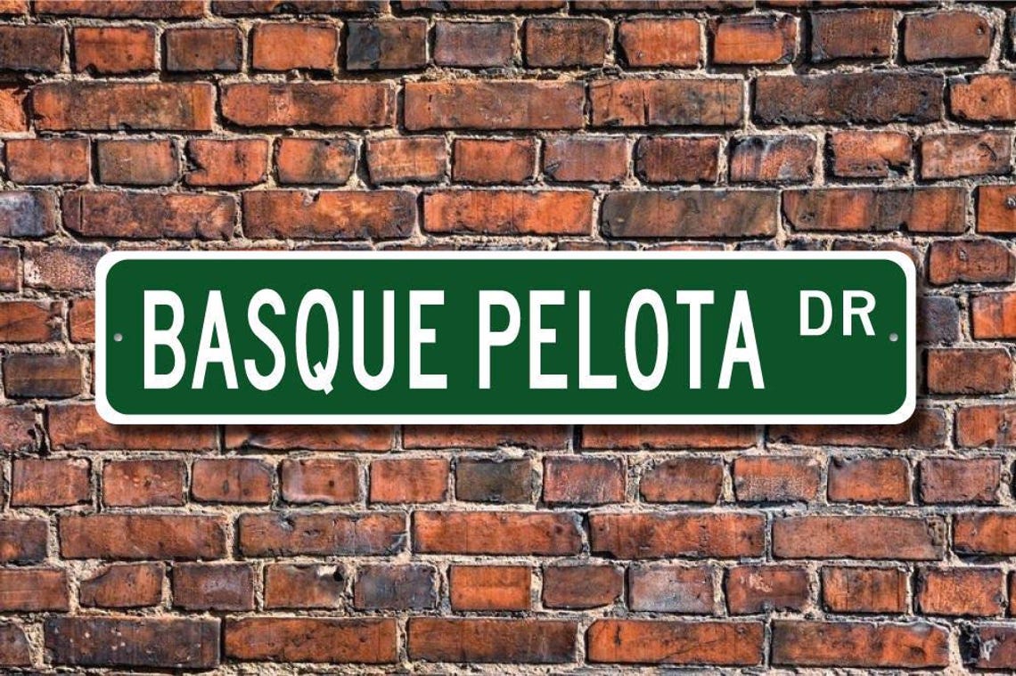 Basque Welcomesign Basque Pelota, Basque Pelota Gift, Basque Pelota Sign, Spanish Game ...