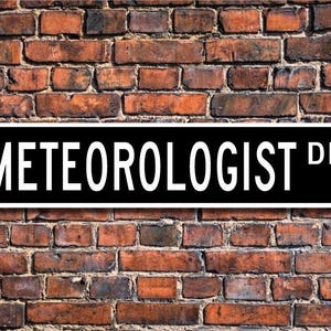Meteorologe, Meteorologe Geschenk, Meteorologe Zeichen, wettervorhersage, Wetterstudie, kundenspezifisches Straßenschild, Qualität Metallschild