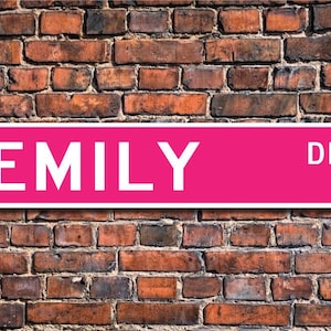 Emily, Emily Sign, Emily Lover, Emily Gift, kind cadeau, kleinkind cadeau, Emily Decor, Emily Birthday, aangepast straatnaambord, metalen kwaliteitsbord