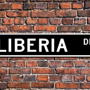Znak Liberii, Prezent Liberii, Pamiątka Liberii, Pamiątka Liberii, Dekoracja ścienna Liberii, Dekoracja Liberii, Niestandardowy znak uliczny, Jakościowy znak metalowy