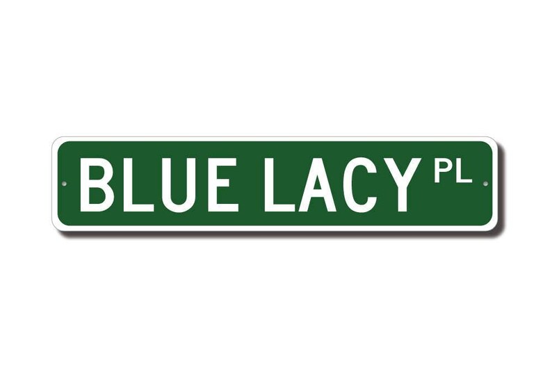 Blue Lacy, Blue Lacy Gift, Blue Lacy Sign, Custom Street Sign, Quality ...