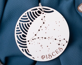 Pisces Ornament | Zodiac Horoscope Astrological Star Sign | Christmas Astrology Gift | Pisces Constellation February 19 - March 20 Birthday