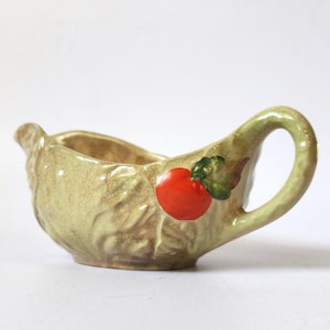 Vintage Carlton Ware Gravy Boat England | 1940s Cabbage Leaf And Tomato Australian Design | English Pottery Server | Cottagecore Cabbageware