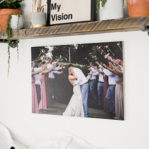 Large Wood Print | Minimalistic Custom Hanging Picture | Family Wedding Anniversary Photo Gift | Personalized Wooden Sign Decor Housewarming