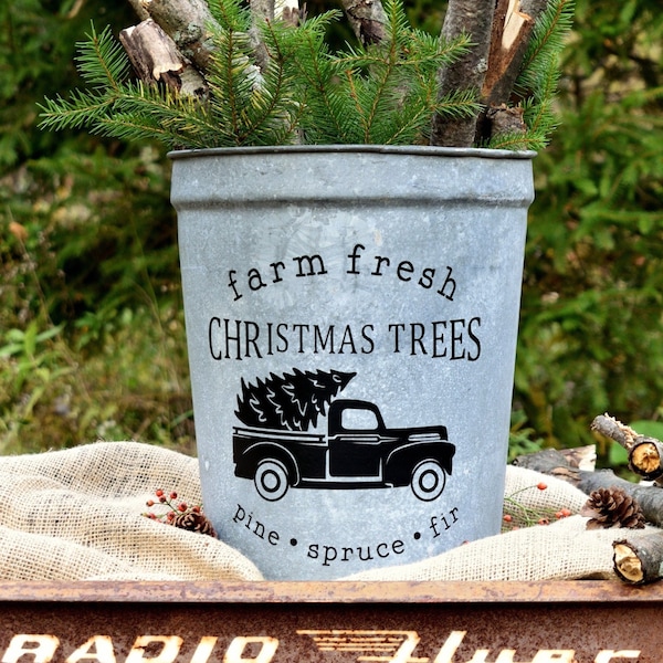 Galvanized Bucket Etsy