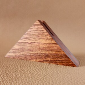 Wood Triangle Earring Card Stand | Modern Picture Frame, Earring, Or Card Display | Geometric Hardwood Photography Prop Jewelry Maker Photos
