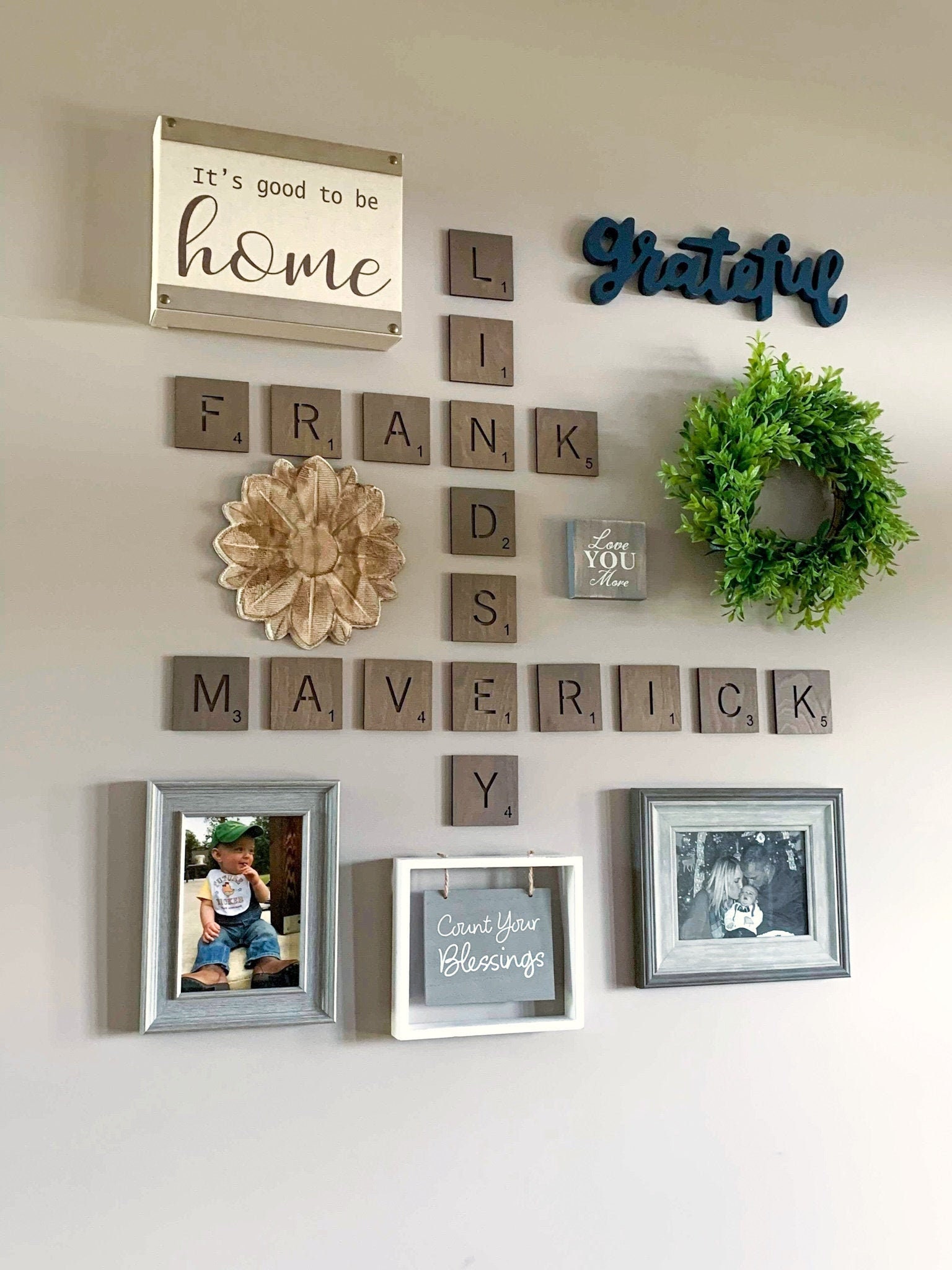 Scrabble Tiles Vinyl Sticker Letters Personalized Wall Decals for