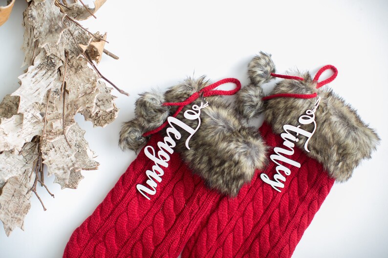 Personalized Christmas Stocking Name Tag Christmas Stocking Etsy