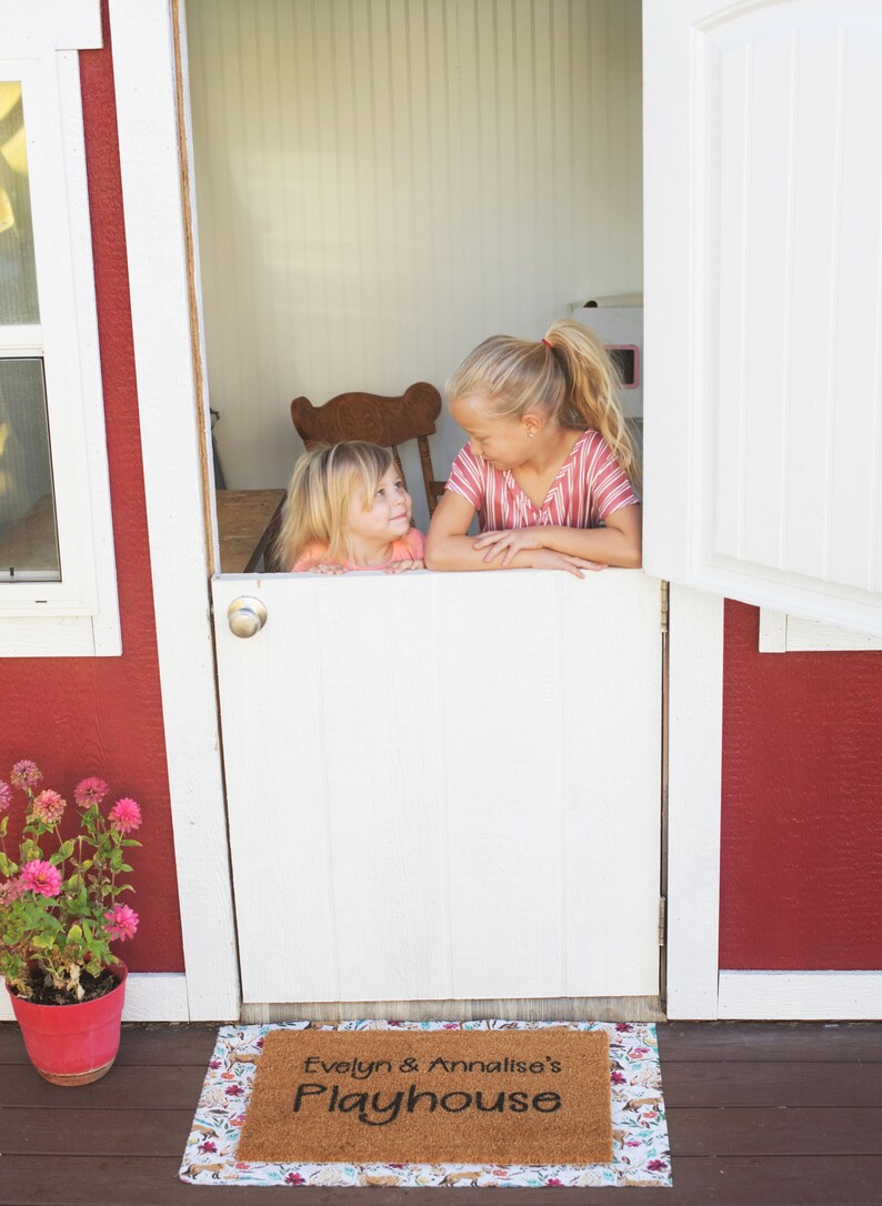 Personalized Kid's Playhouse Mat Custom Door Mat Etsy