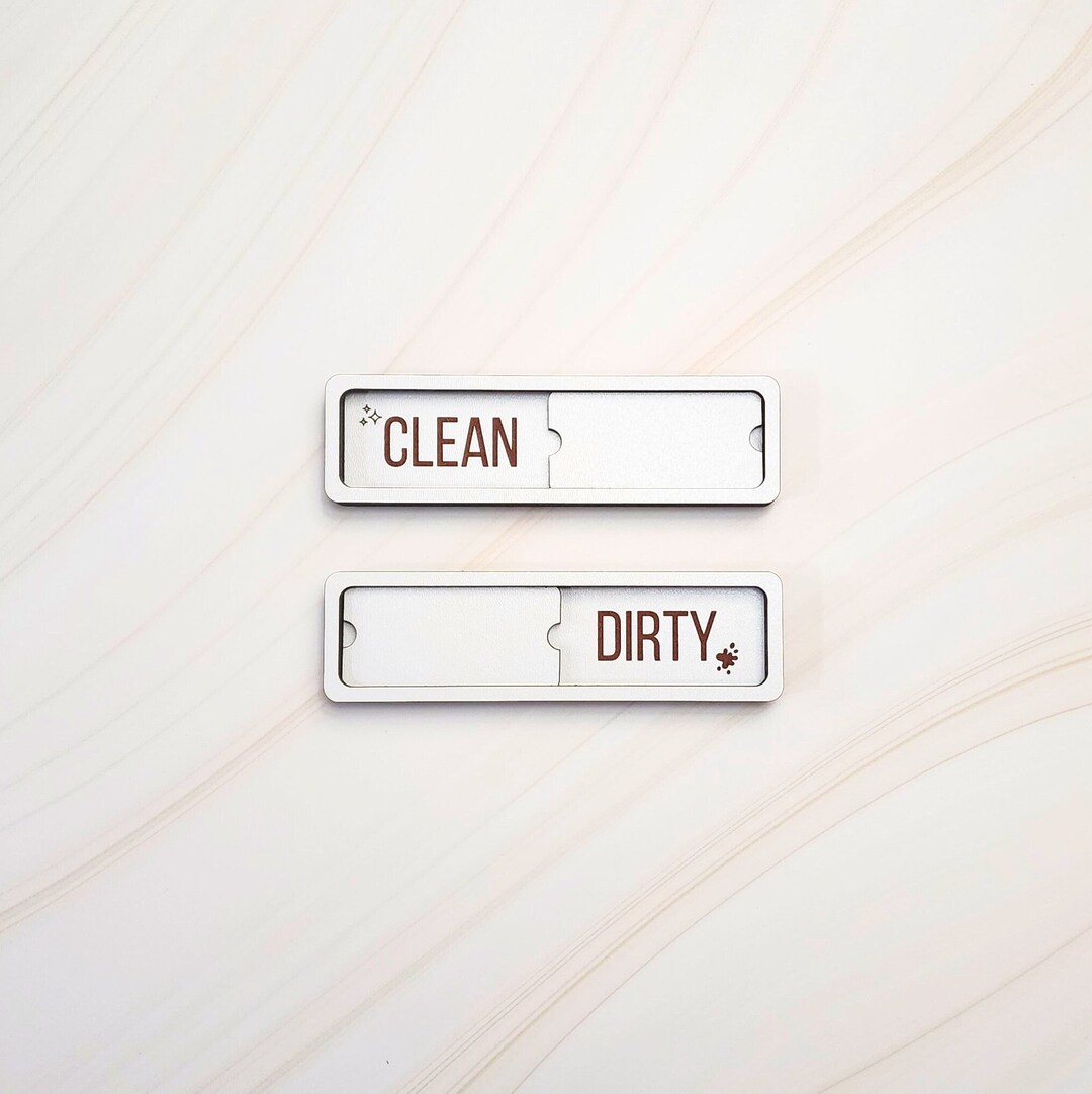 Clean Dirty Sliding Dishwasher Clean or Dirty Dishes Sign Modern