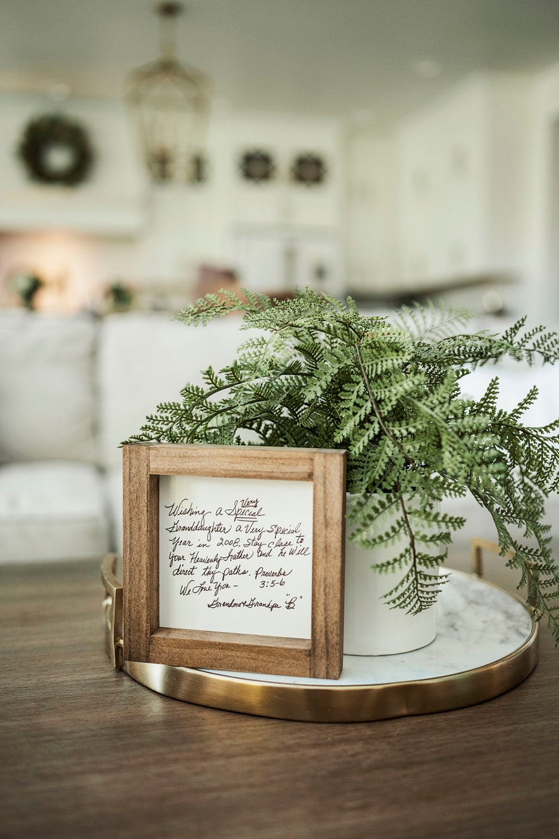 Laser Engraved Handwritten Handwriting Gift Custom Family Etsy