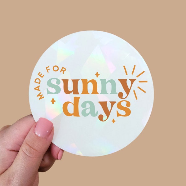 Suncatcher Made For Sunny Days | Rainbow Maker Suncatcher Decal Sticker | 4" Prism Film For Direct Sunlight Rooms