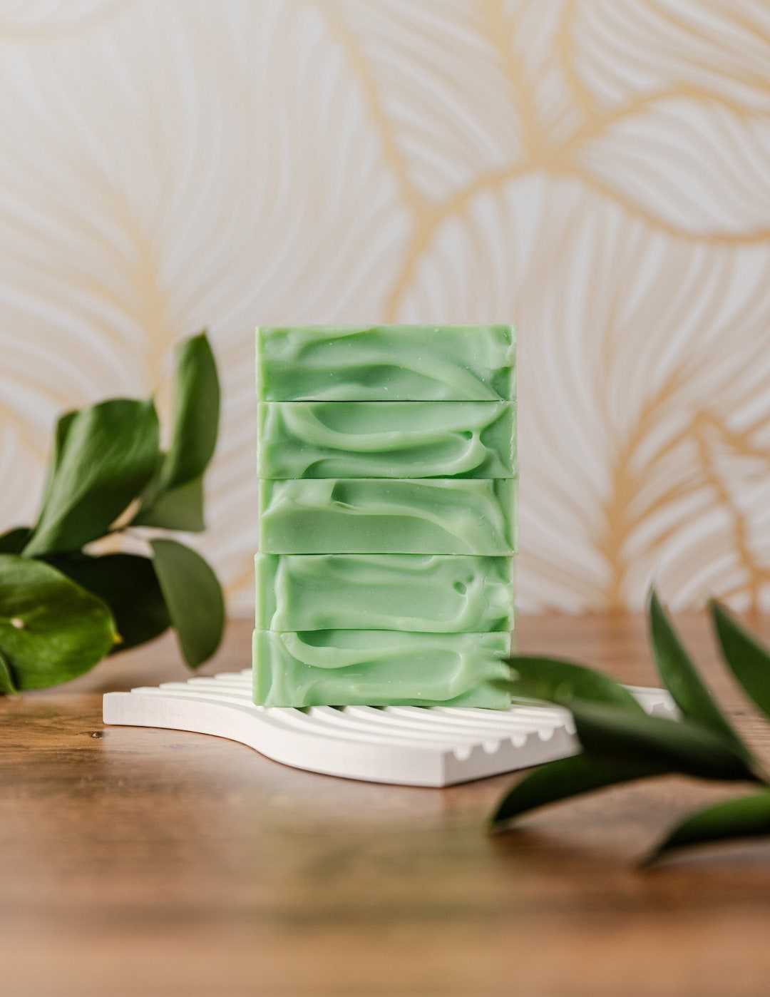Wavy Soap Tray | White PVC Modern Riser for Bath Products | Boho Ripple ...