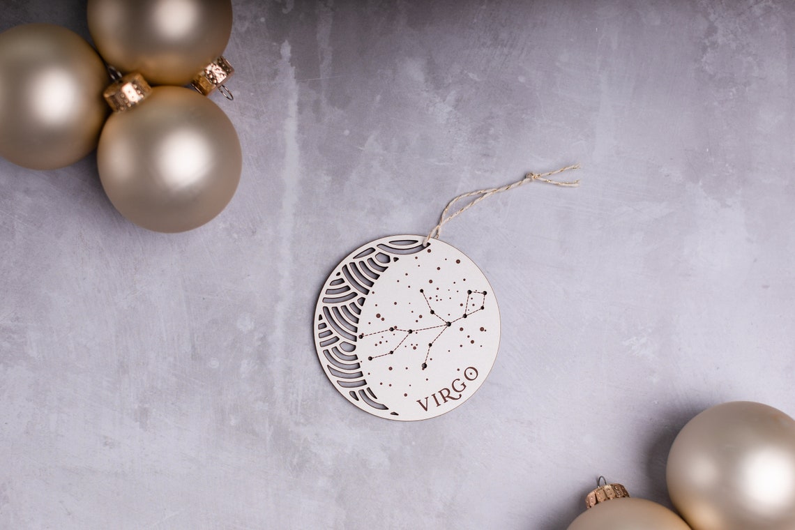 Virgo Ornament Zodiac Horoscope Astrological Star Sign Etsy