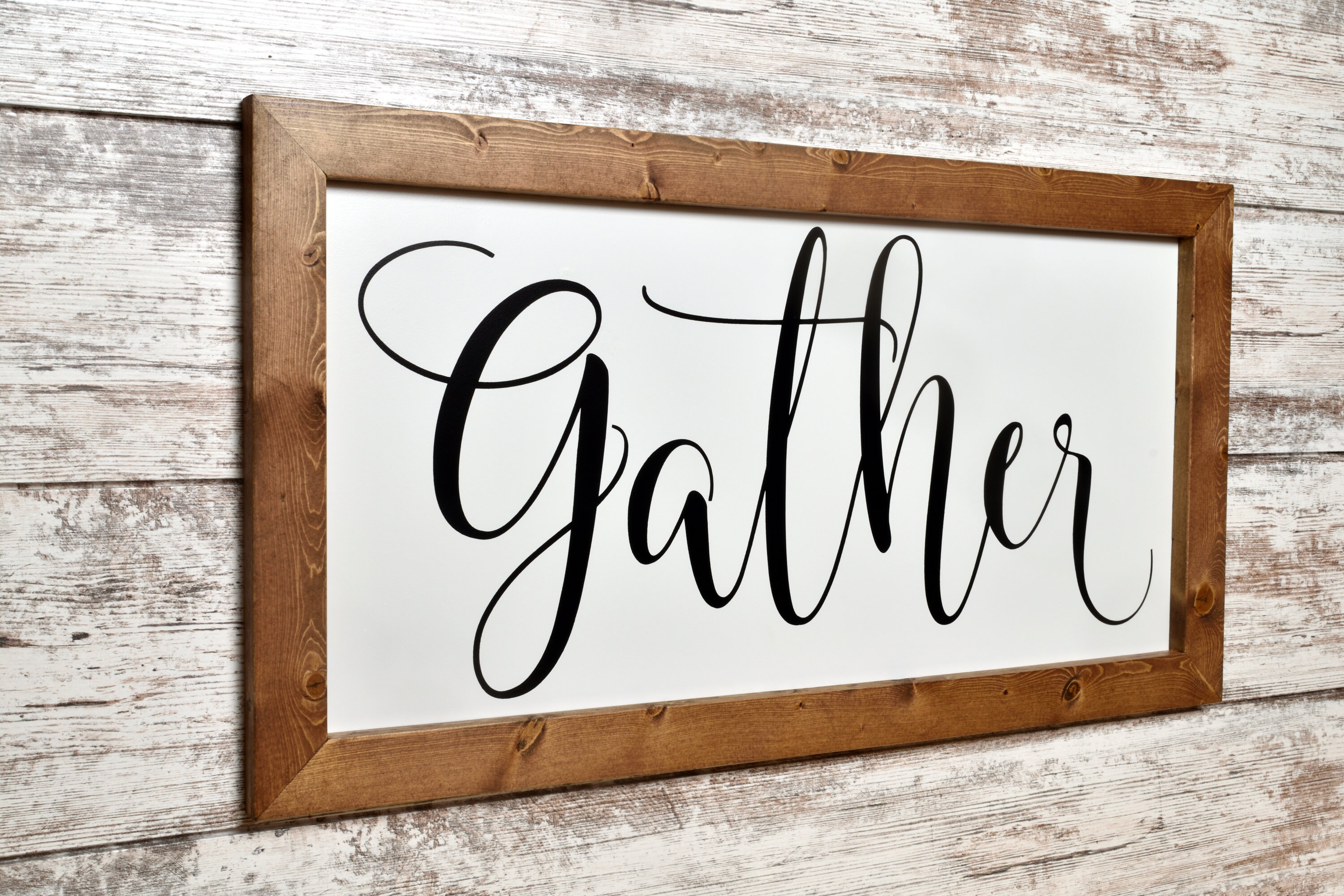 Large Gather Sign Framed Gather Sign Wood Gather Sign Etsy