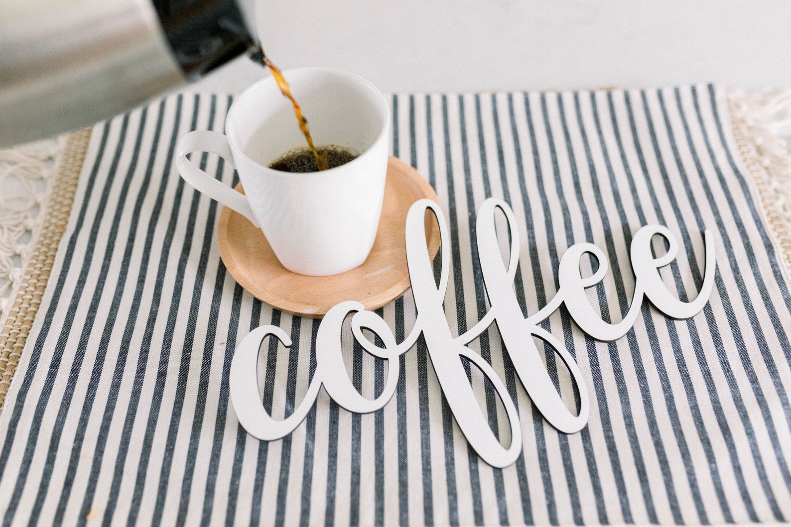 Coffee Sign Coffee Word Cut Out Coffee Cutout Farmhouse Etsy