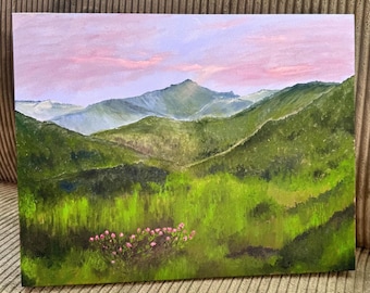 Blue Ridge Mountains Malerei: Appalachen Landschaft, Berglorbeer Art