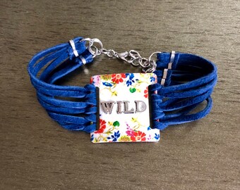 Wild suede lace bracelet