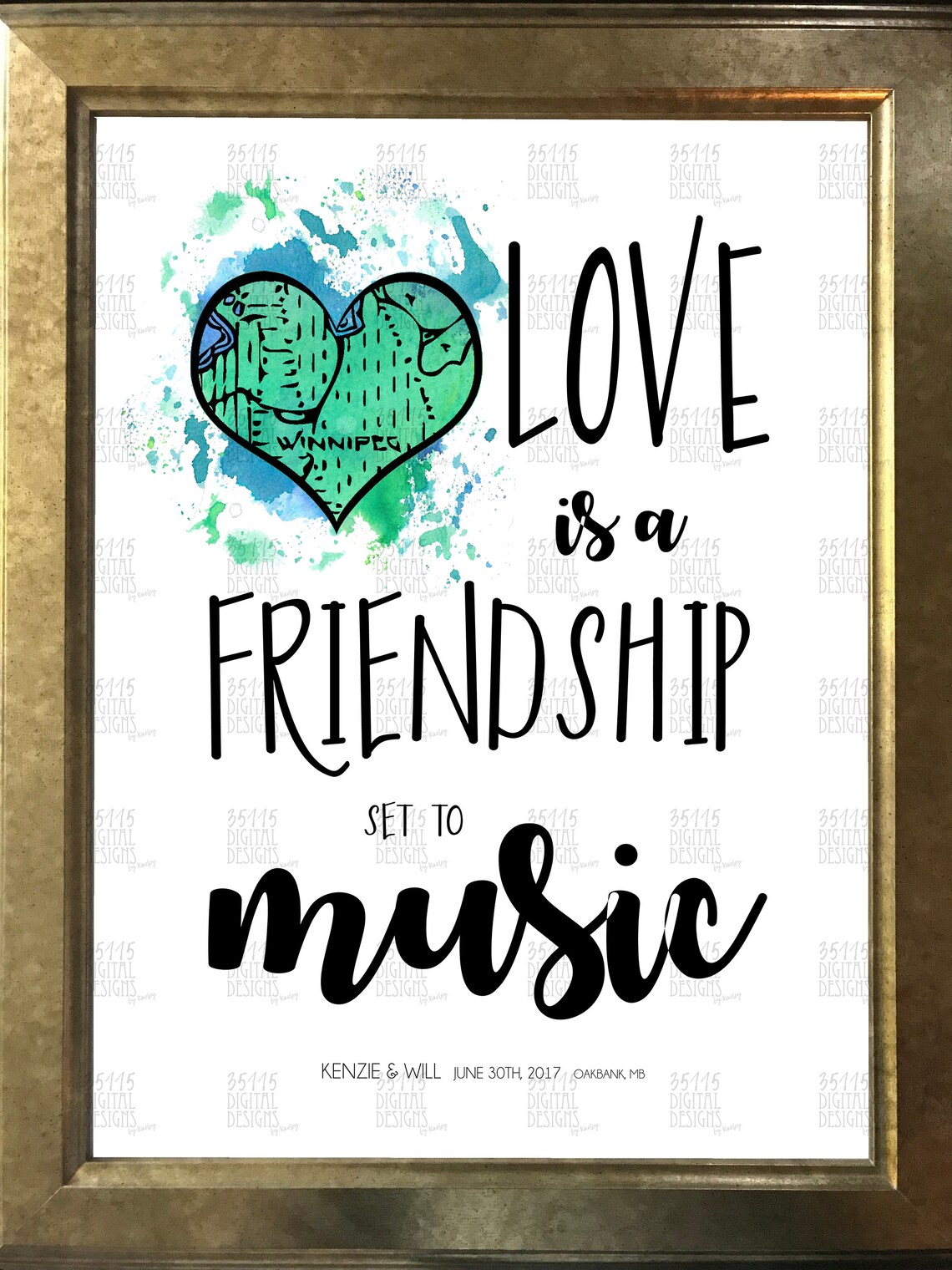 Love is a Friendship Set to Music Wall Hanging Etsy