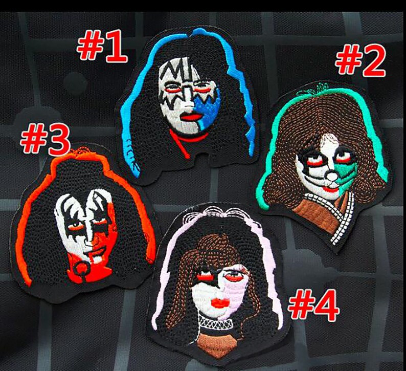 Kiss Music Band Patches /iron on Sew on Embroidery Patches/ Patches for