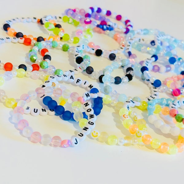 Custom K-pop Themed Bead Bracelets