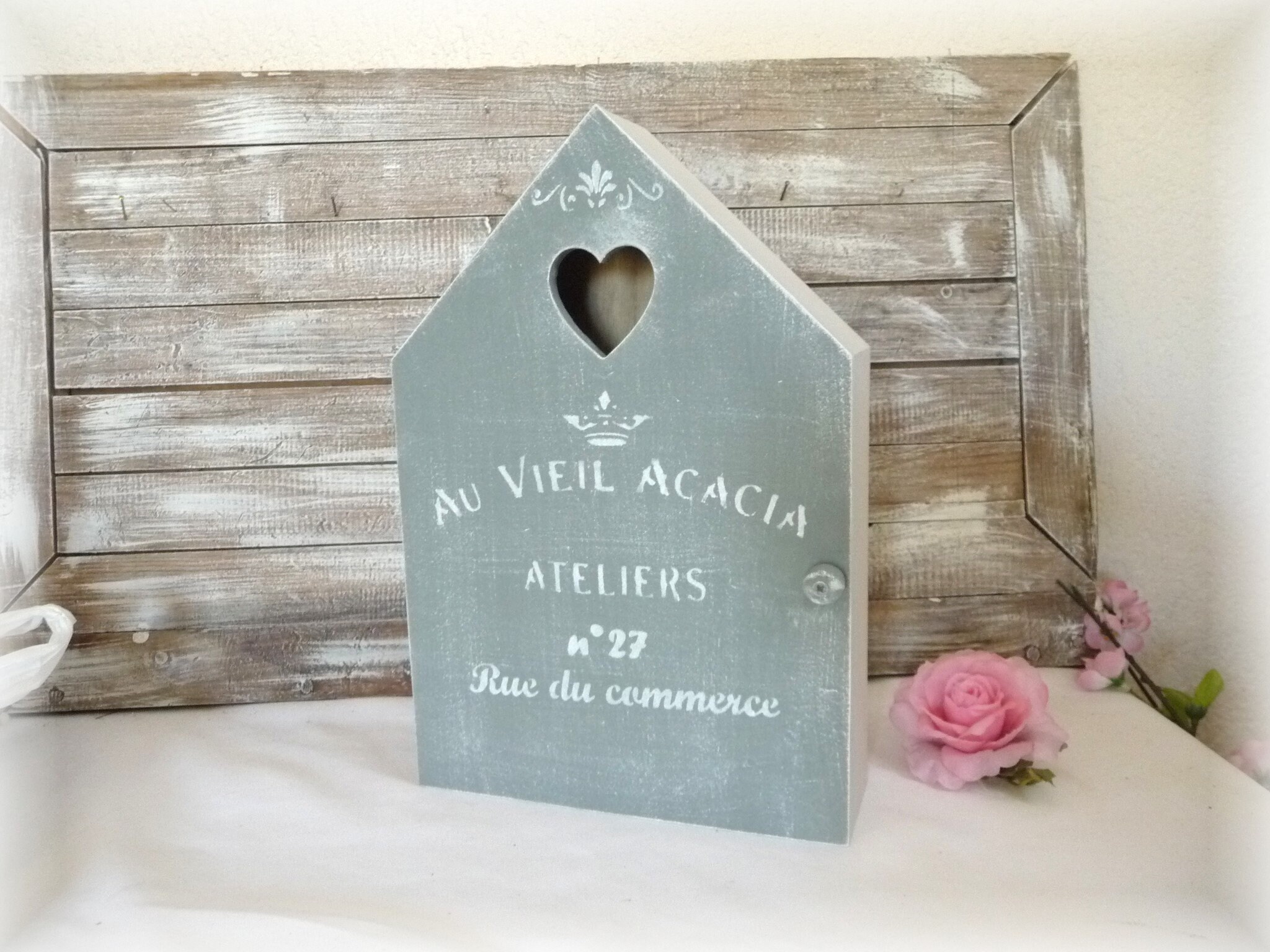 Boite à Clefs, Armoire Clefs, Loft, Rétro, Fait Main, Vintage, Français