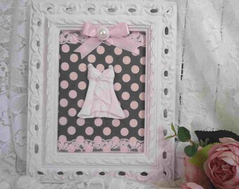 Cadre vinage , shabby, romantique , déco, fait main