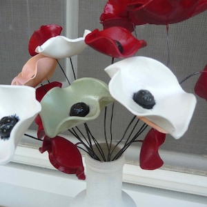 Sold individually Clay poppies, wheat ears, spring decoration, eternal flowers, floral arrangement