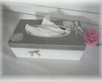 Chic tissue box, shabby, romantic, decoration, gift, handmade