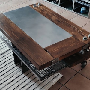 IPE wood/metal coffee table