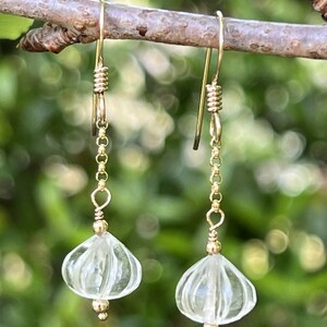 Prasiolite Gold Fill Earrings #AVEN2381
