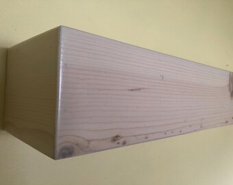 PICKLED OAK Fireplace Mantel Shelf Floating Wood Mantel, Custom Size Farmhouse Fireplace Mantel for Home Decor Accent Wall Picture Ledge