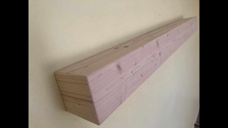 SMOOTH fireplace mantel ANY size unstained and unsealed floating shelf accent wall shelving well Shelf living room decor shelf cottagecore Bild 9