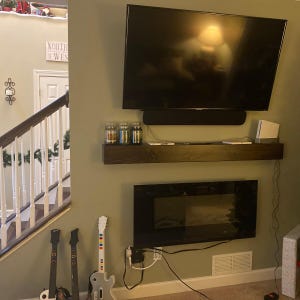 DARK WALNUT Fireplace Mantel Shelf Floating Mantel Floating Shelf Fireplace Mantle Beam Accent Shelf Housewarming Gift Picture Ledge
