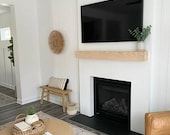 SMOOTH fireplace mantel ANY size unstained and unsealed floating shelf accent wall shelving well Shelf  living room decor shelf cottagecore