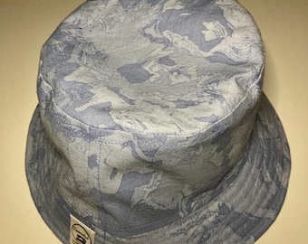 Reversible Bucket Hat (Cobalt Blue/Painterly Blues) XL