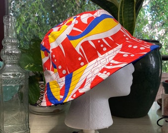 Reversible Bucket Hat (Cobalt Blue/Multi) Medium