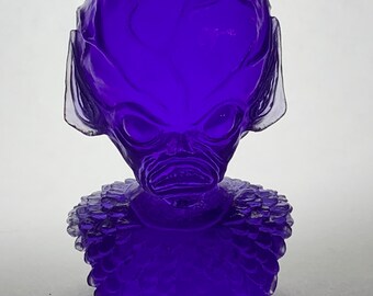 3.5" Translucent Purple "Saucerman" bust Sculpted by R. VanOver aka OVR, Refried Studio