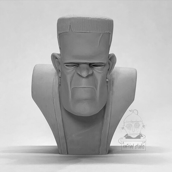 Franky Frankenstein Unpainted Resin Bust Resin Figure Resin Etsy